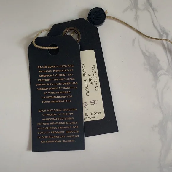 Rag & Bone Range Felt Brimmed Hat Unisex in Gray size Large 58cm - Picture 10 of 14